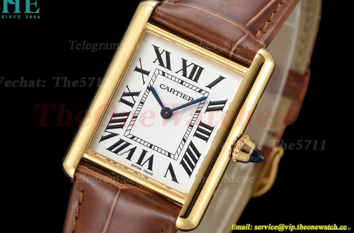 Tank Alligator White Quartz 25.5mm Dial Louis LE YG F1F 0704